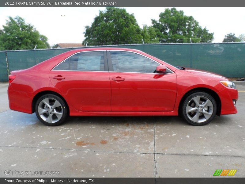 Barcelona Red Metallic / Black/Ash 2012 Toyota Camry SE V6