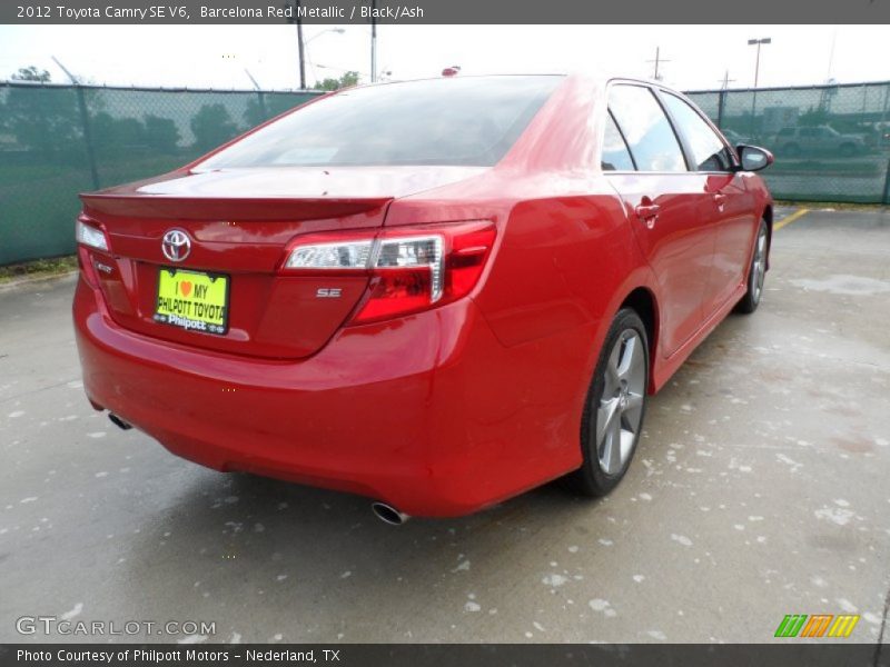 Barcelona Red Metallic / Black/Ash 2012 Toyota Camry SE V6