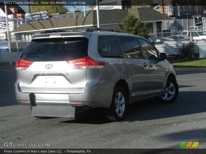 Silver Sky Metallic / Light Gray 2011 Toyota Sienna LE