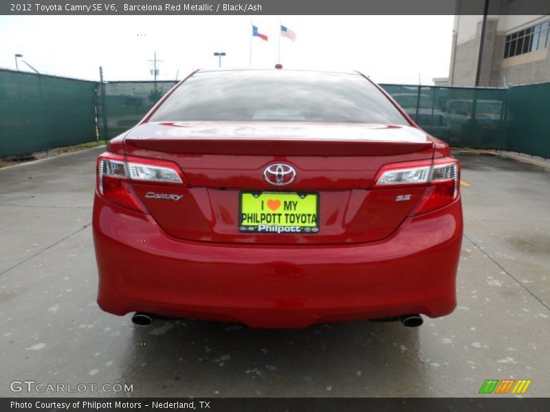 Barcelona Red Metallic / Black/Ash 2012 Toyota Camry SE V6