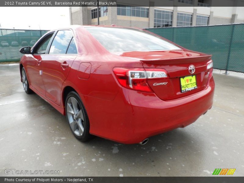 Barcelona Red Metallic / Black/Ash 2012 Toyota Camry SE V6