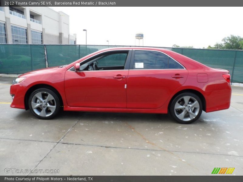 Barcelona Red Metallic / Black/Ash 2012 Toyota Camry SE V6