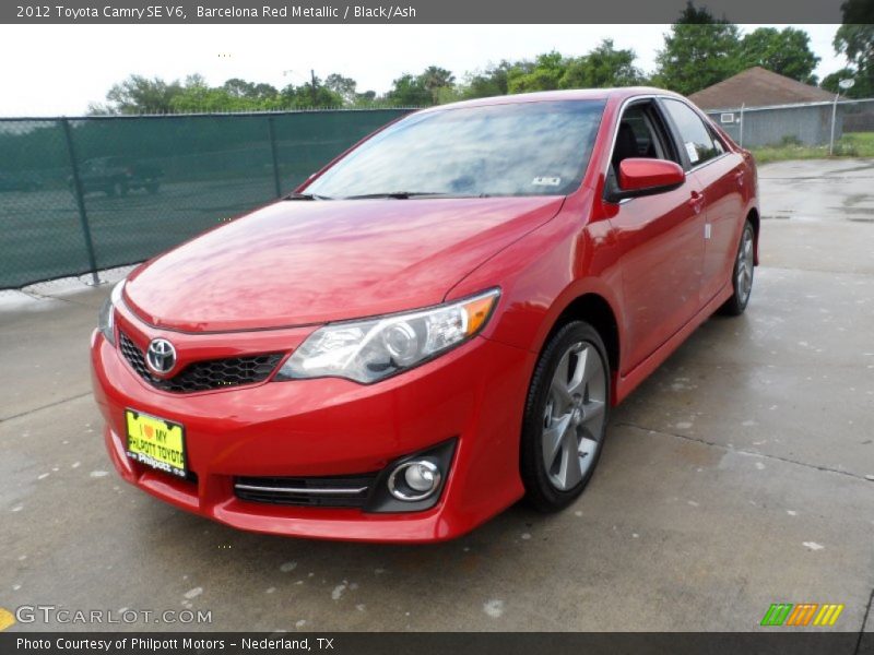 Barcelona Red Metallic / Black/Ash 2012 Toyota Camry SE V6