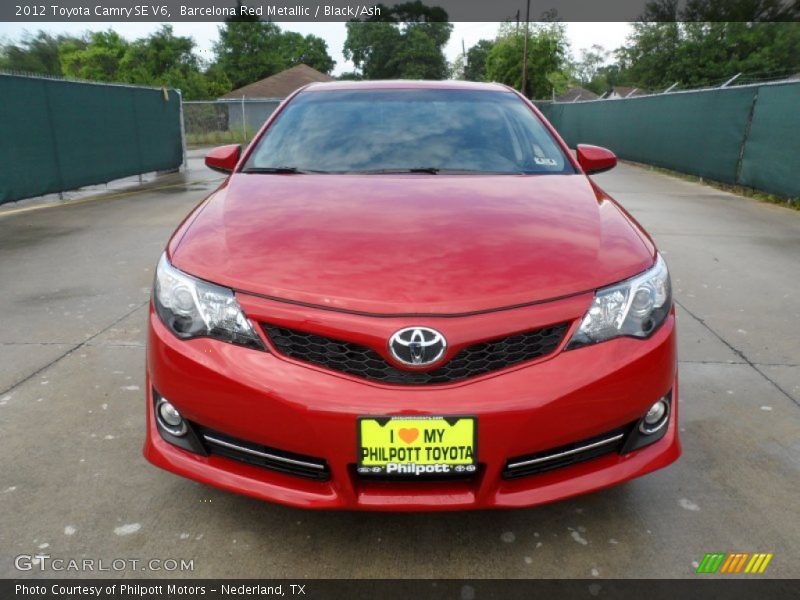 Barcelona Red Metallic / Black/Ash 2012 Toyota Camry SE V6