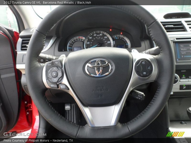 Barcelona Red Metallic / Black/Ash 2012 Toyota Camry SE V6