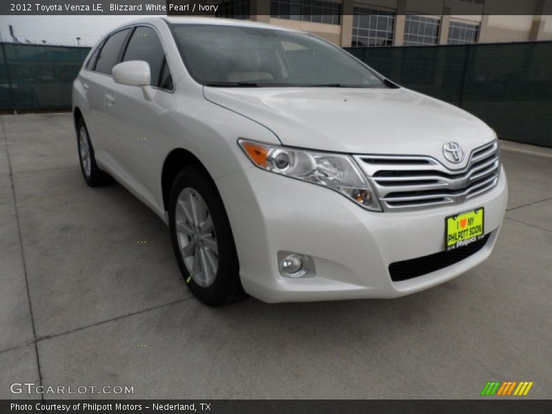 Blizzard White Pearl / Ivory 2012 Toyota Venza LE
