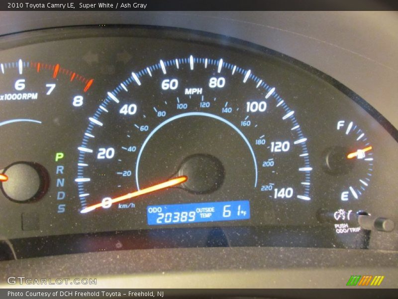 Super White / Ash Gray 2010 Toyota Camry LE