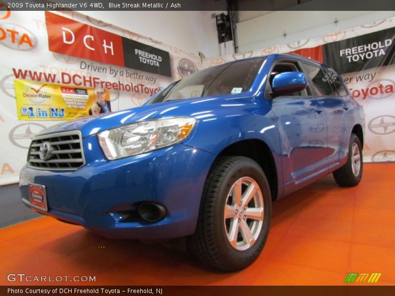 Blue Streak Metallic / Ash 2009 Toyota Highlander V6 4WD