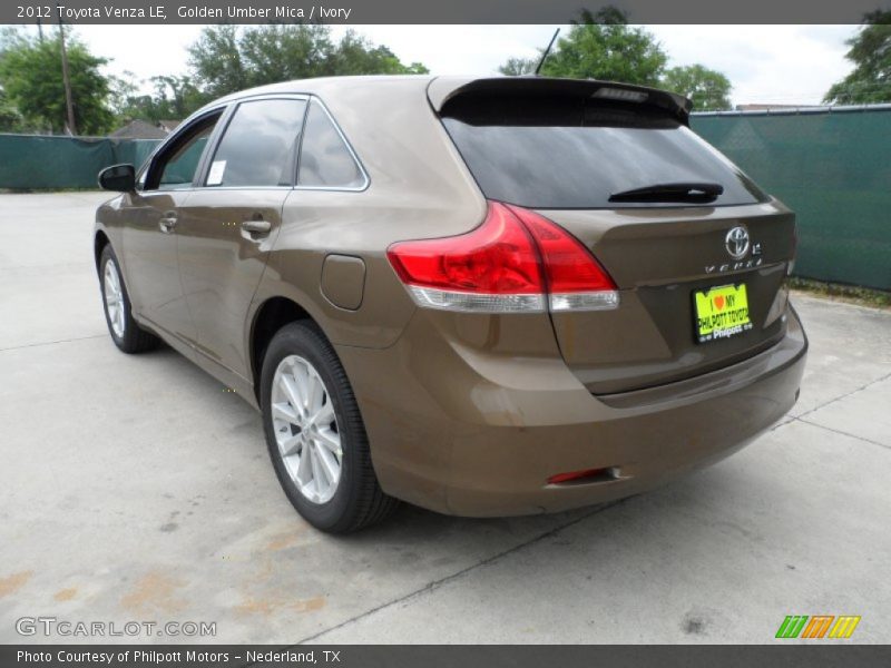 Golden Umber Mica / Ivory 2012 Toyota Venza LE
