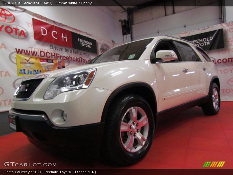 Summit White / Ebony 2009 GMC Acadia SLT AWD