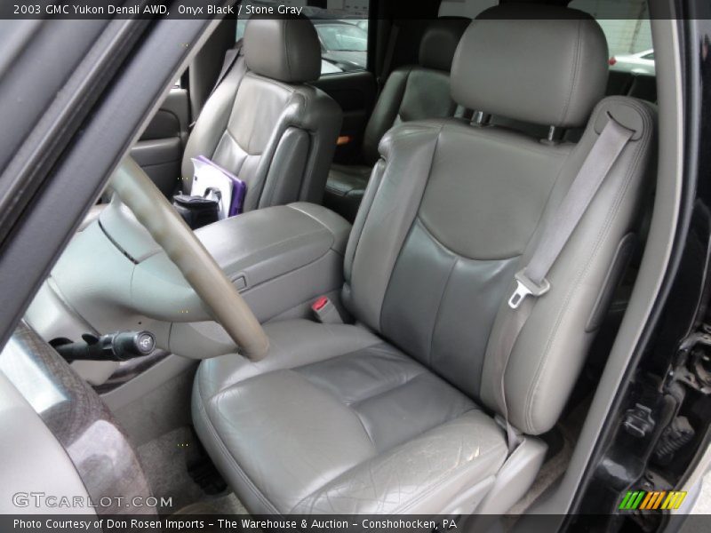 Onyx Black / Stone Gray 2003 GMC Yukon Denali AWD