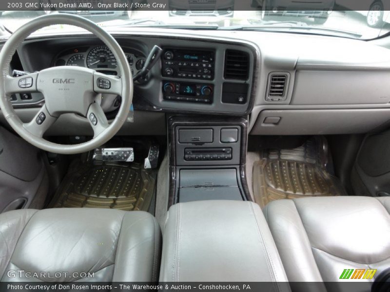 Onyx Black / Stone Gray 2003 GMC Yukon Denali AWD