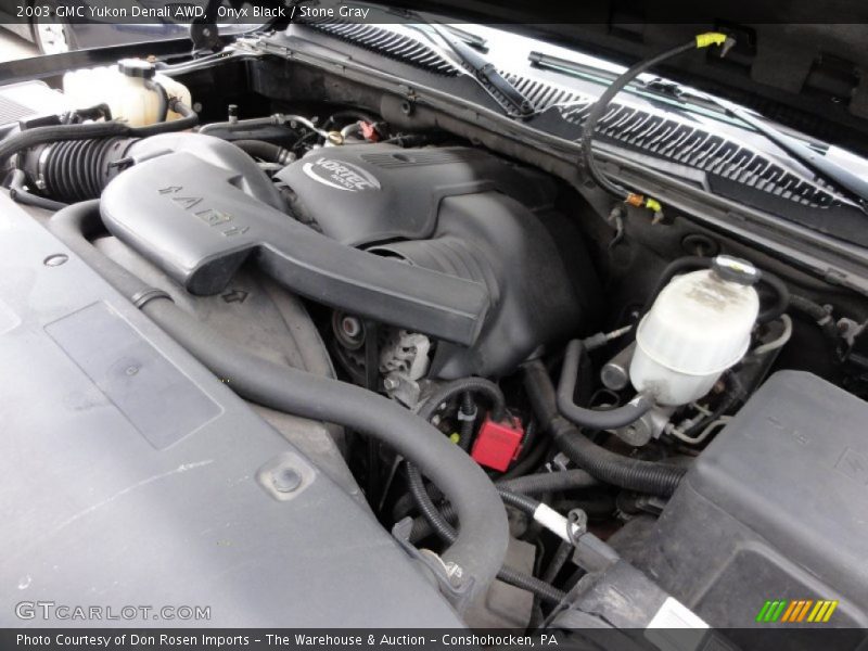 Onyx Black / Stone Gray 2003 GMC Yukon Denali AWD