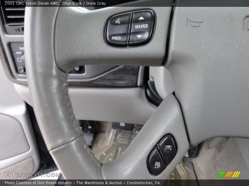 Onyx Black / Stone Gray 2003 GMC Yukon Denali AWD