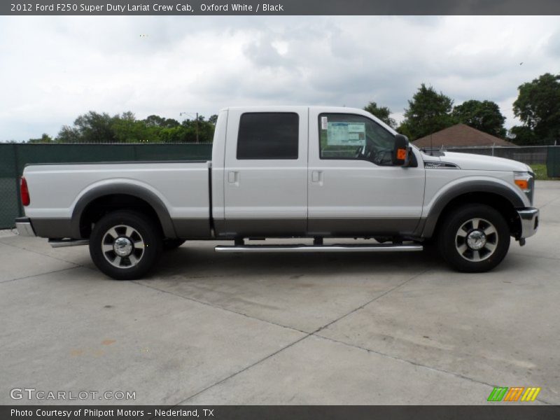 Oxford White / Black 2012 Ford F250 Super Duty Lariat Crew Cab