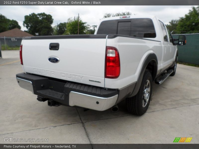 Oxford White / Black 2012 Ford F250 Super Duty Lariat Crew Cab