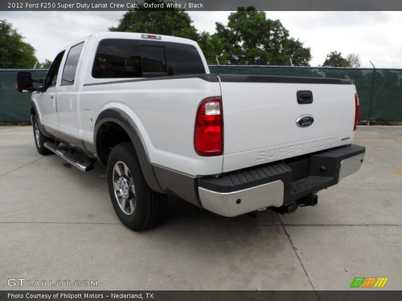 Oxford White / Black 2012 Ford F250 Super Duty Lariat Crew Cab