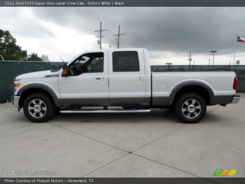 Oxford White / Black 2012 Ford F250 Super Duty Lariat Crew Cab
