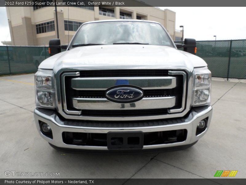 Oxford White / Black 2012 Ford F250 Super Duty Lariat Crew Cab