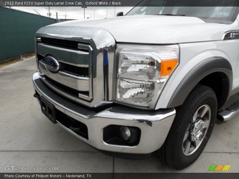 Oxford White / Black 2012 Ford F250 Super Duty Lariat Crew Cab