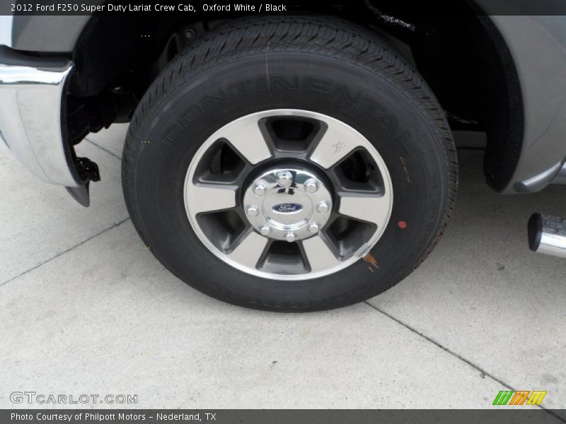 Oxford White / Black 2012 Ford F250 Super Duty Lariat Crew Cab