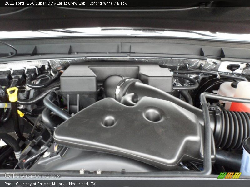 Oxford White / Black 2012 Ford F250 Super Duty Lariat Crew Cab