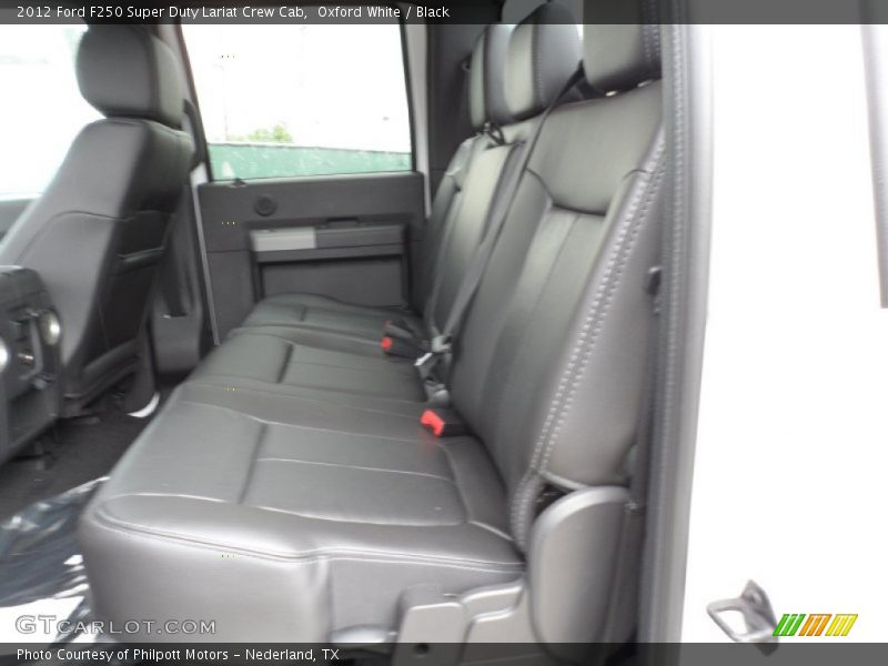 Oxford White / Black 2012 Ford F250 Super Duty Lariat Crew Cab