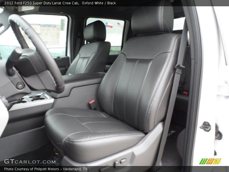 Oxford White / Black 2012 Ford F250 Super Duty Lariat Crew Cab