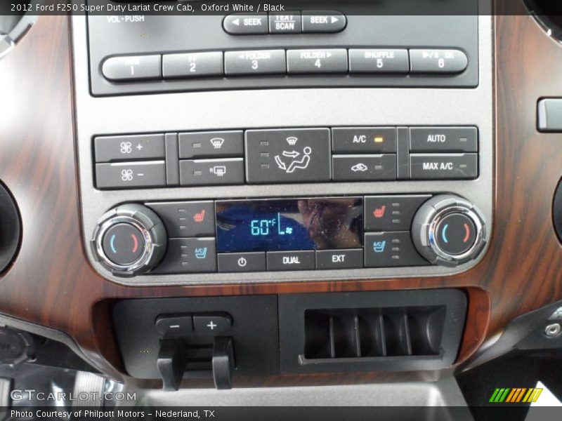 Oxford White / Black 2012 Ford F250 Super Duty Lariat Crew Cab