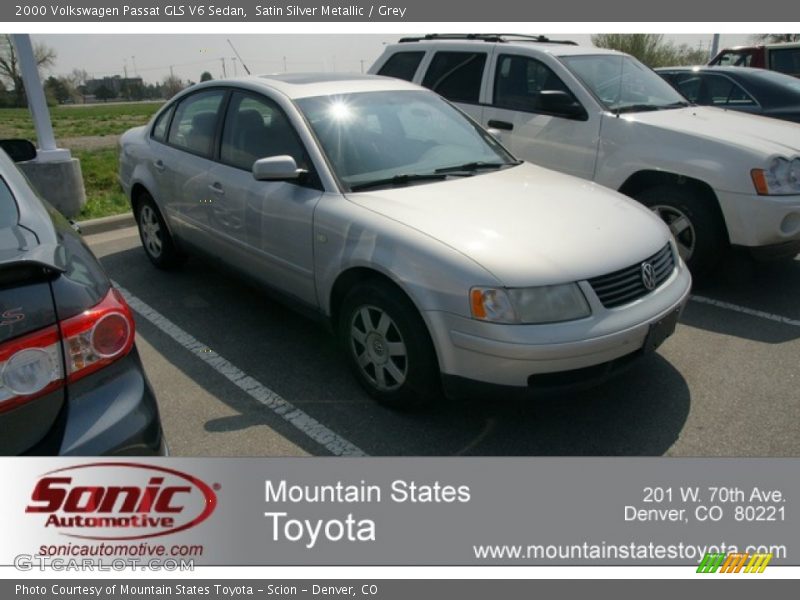 Satin Silver Metallic / Grey 2000 Volkswagen Passat GLS V6 Sedan
