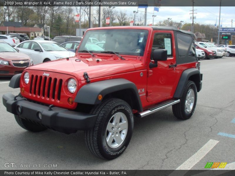 Flame Red / Dark Slate Gray/Medium Slate Gray 2009 Jeep Wrangler X 4x4