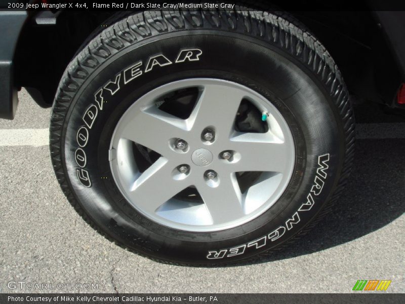 Flame Red / Dark Slate Gray/Medium Slate Gray 2009 Jeep Wrangler X 4x4