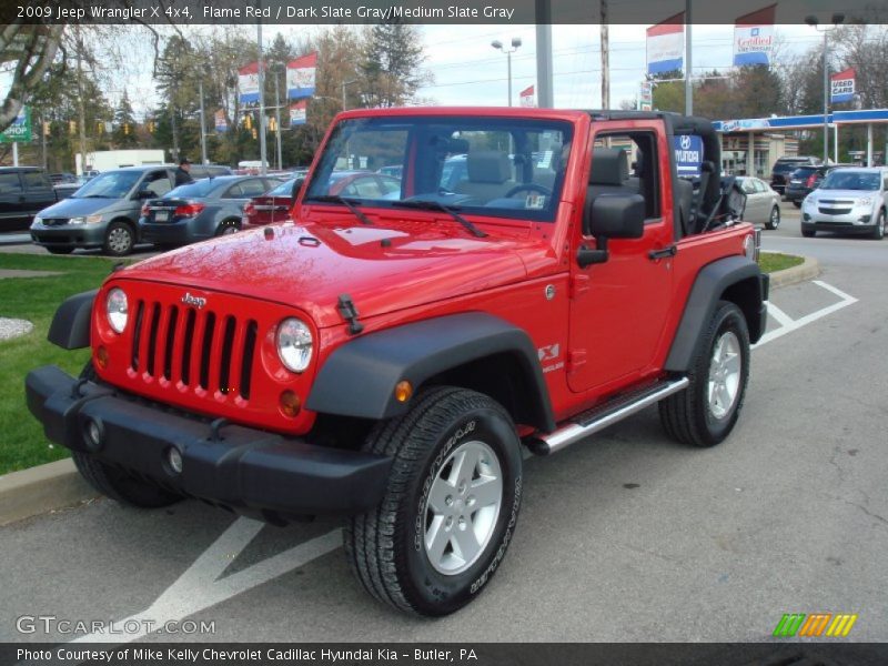Flame Red / Dark Slate Gray/Medium Slate Gray 2009 Jeep Wrangler X 4x4