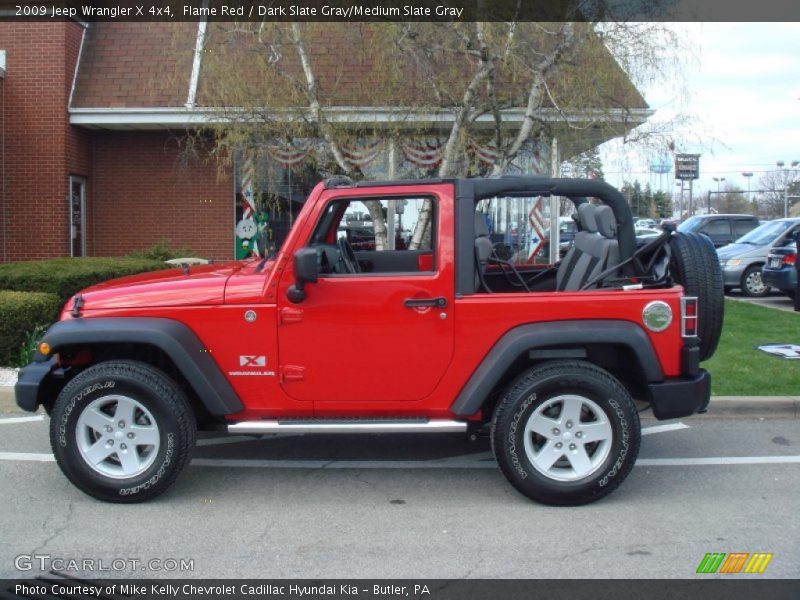 Flame Red / Dark Slate Gray/Medium Slate Gray 2009 Jeep Wrangler X 4x4