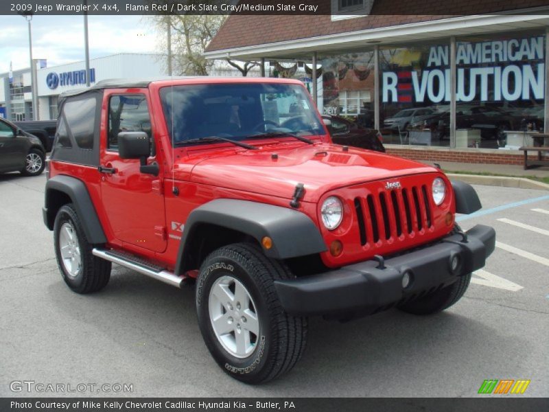 Flame Red / Dark Slate Gray/Medium Slate Gray 2009 Jeep Wrangler X 4x4