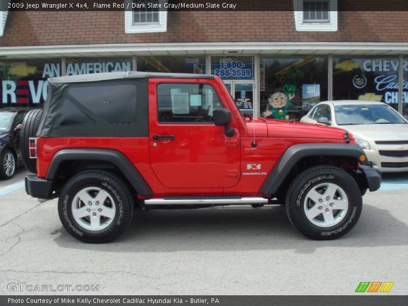 Flame Red / Dark Slate Gray/Medium Slate Gray 2009 Jeep Wrangler X 4x4