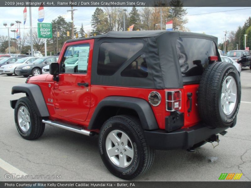 Flame Red / Dark Slate Gray/Medium Slate Gray 2009 Jeep Wrangler X 4x4