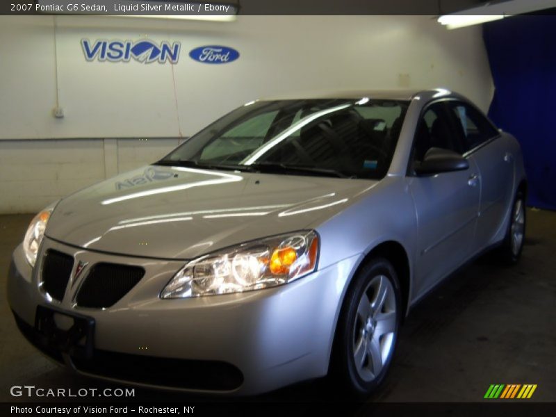 Liquid Silver Metallic / Ebony 2007 Pontiac G6 Sedan