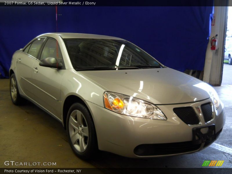 Liquid Silver Metallic / Ebony 2007 Pontiac G6 Sedan