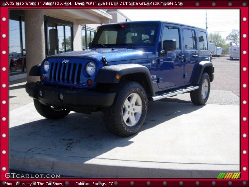 Deep Water Blue Pearl / Dark Slate Gray/Medium Slate Gray 2009 Jeep Wrangler Unlimited X 4x4