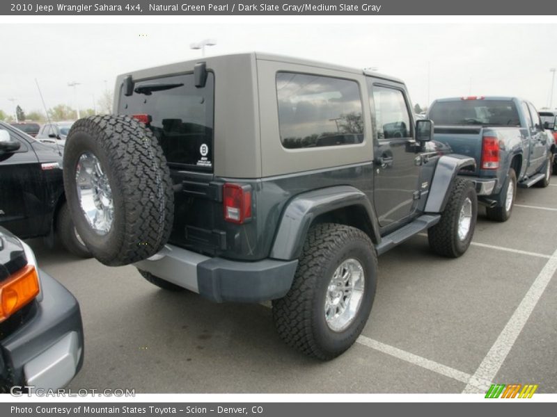 Natural Green Pearl / Dark Slate Gray/Medium Slate Gray 2010 Jeep Wrangler Sahara 4x4