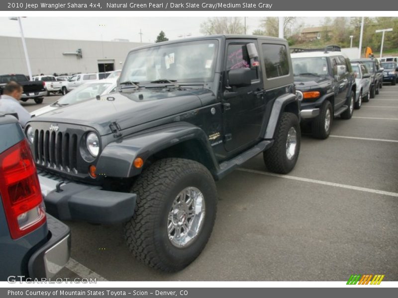 Natural Green Pearl / Dark Slate Gray/Medium Slate Gray 2010 Jeep Wrangler Sahara 4x4