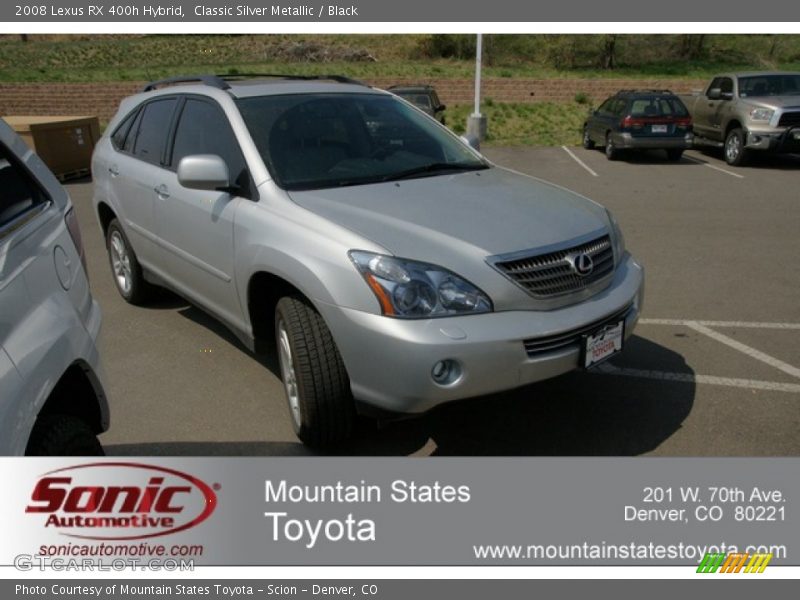 Classic Silver Metallic / Black 2008 Lexus RX 400h Hybrid