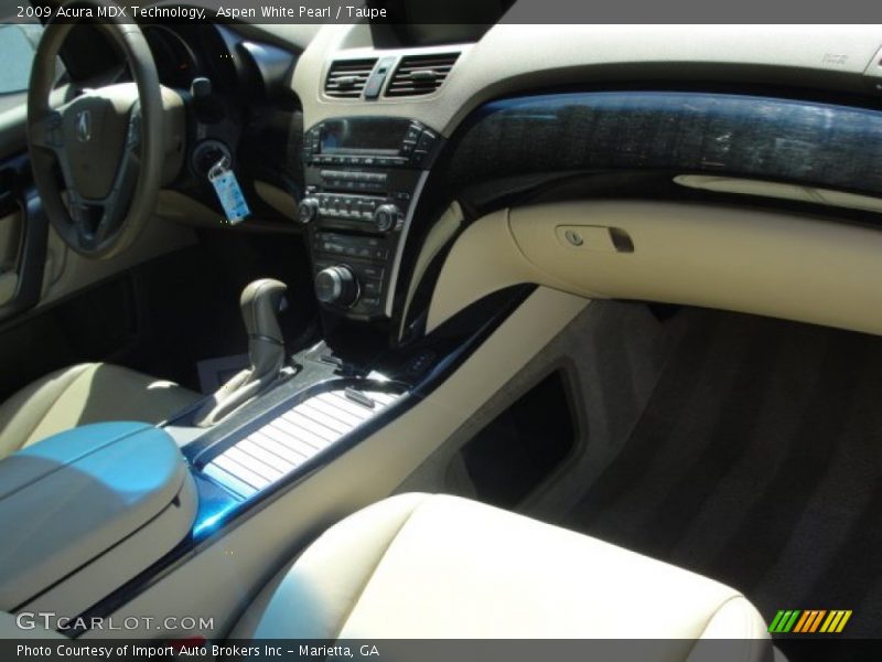 Aspen White Pearl / Taupe 2009 Acura MDX Technology