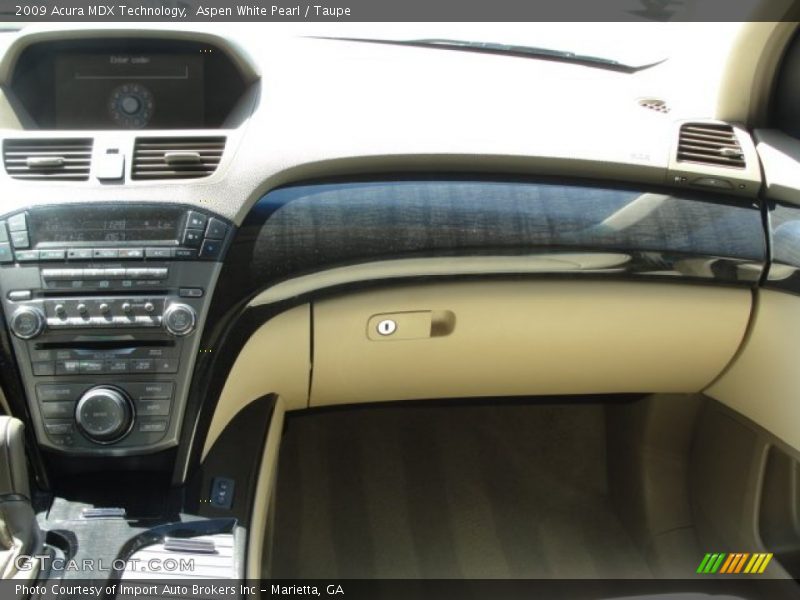 Aspen White Pearl / Taupe 2009 Acura MDX Technology