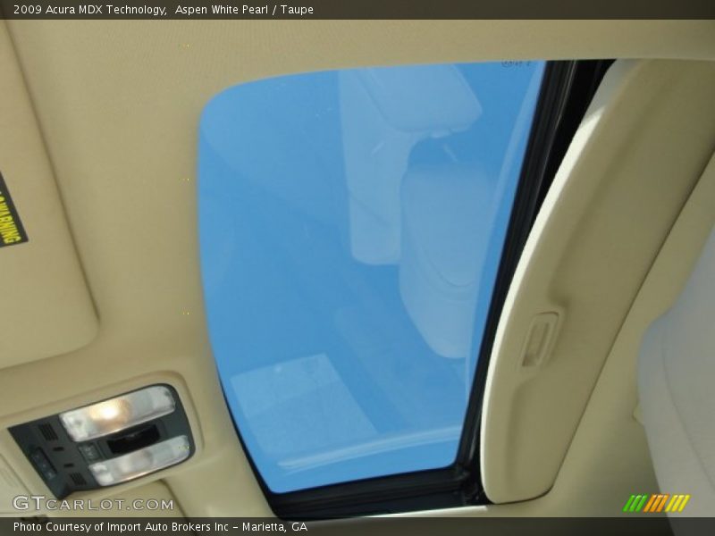 Aspen White Pearl / Taupe 2009 Acura MDX Technology