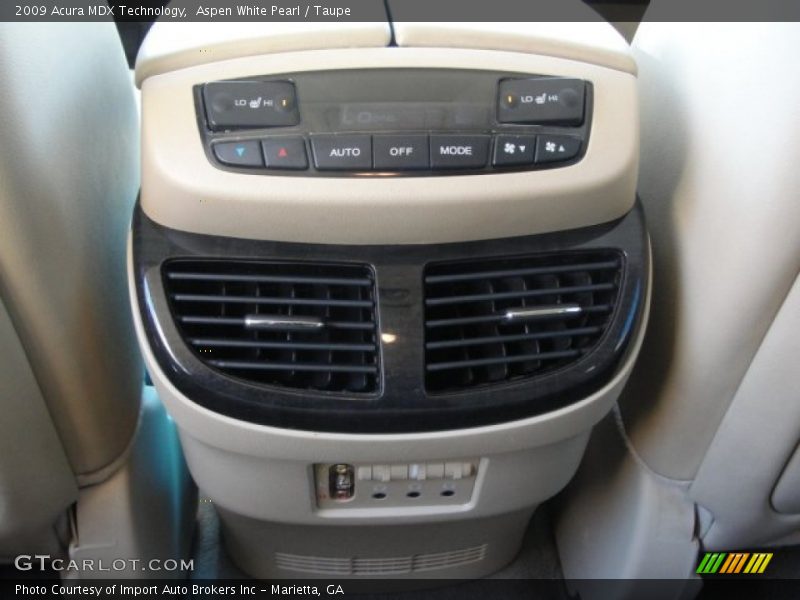 Aspen White Pearl / Taupe 2009 Acura MDX Technology