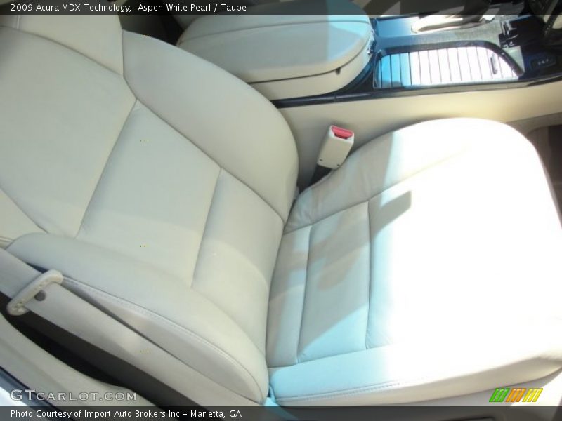 Aspen White Pearl / Taupe 2009 Acura MDX Technology