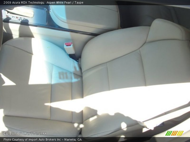 Aspen White Pearl / Taupe 2009 Acura MDX Technology