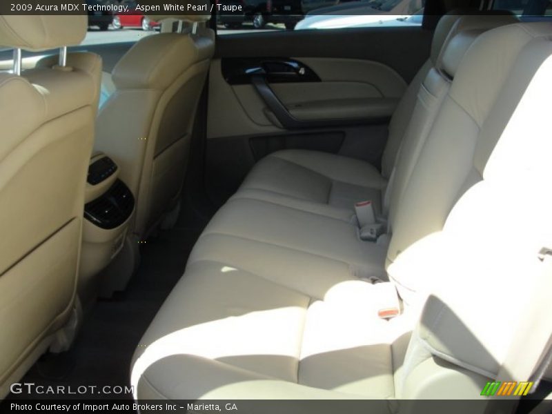 Aspen White Pearl / Taupe 2009 Acura MDX Technology